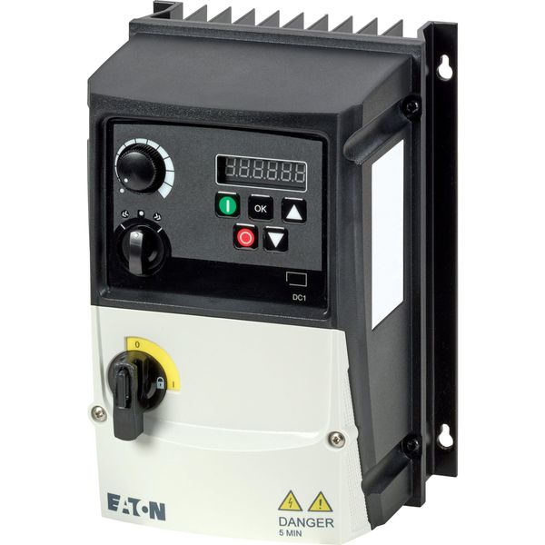 Variable frequency drive, 230 V AC, 3-phase, 4.3 A, 0.75 kW, IP66/NEMA 4X, Radio interference suppression filter, 7-digital display assembly, Local co image 3