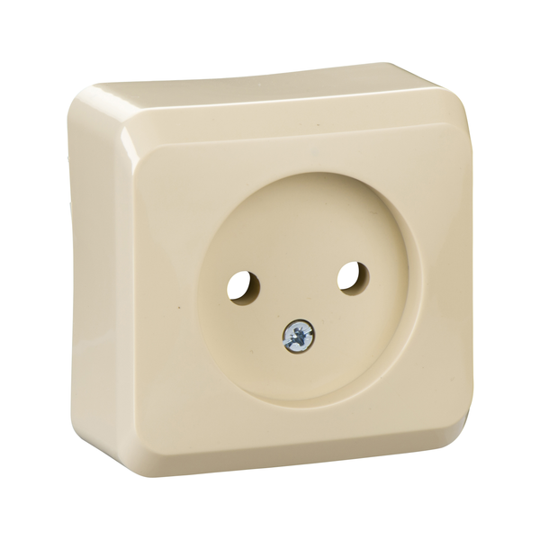 PRIMA - single socket outlet without earth - 16A, beige image 4
