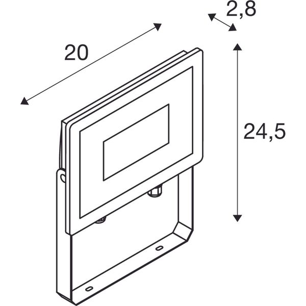 FLOODI L Wand- 48W 5150lm 100ø 80 230V 3K IP65 anthracite image 1