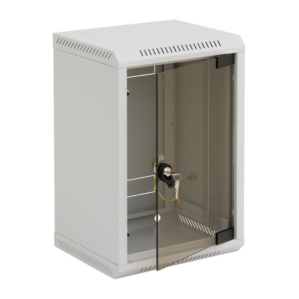 Network Enclosure Wallmount DV,W310xH470xD260,10",9U,RAL7035 image 1