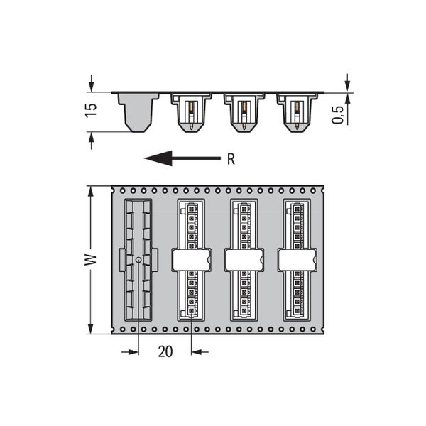 THR male header 1.0 x 1.0 mm solder pin straight black image 6