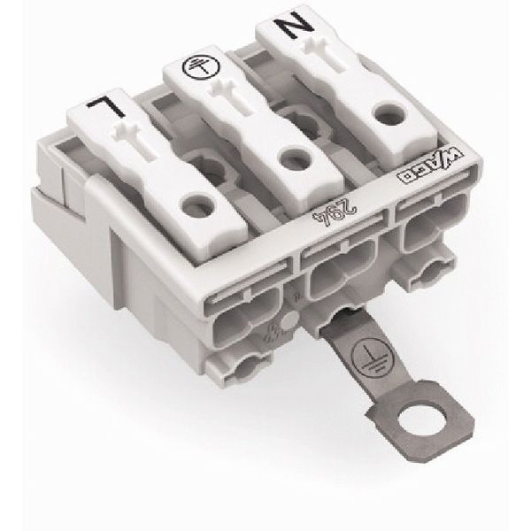 Lighting connector push-button, external with screw-type ground contac image 2