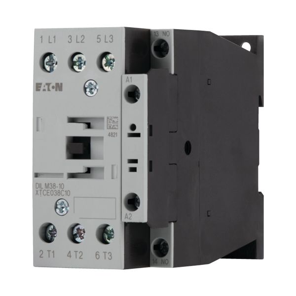 Contactor, 3 pole, 380 V 400 V 18.5 kW, 1 N/O, 220 V 50/60 Hz, AC operation, Screw terminals image 6