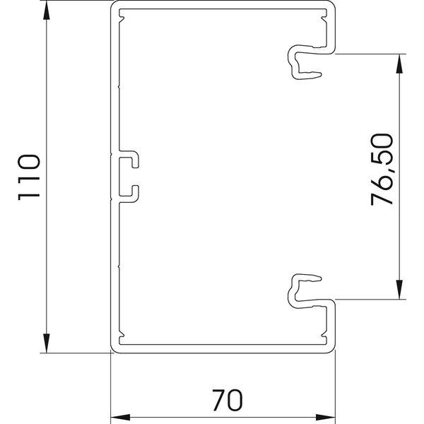 GK-70110RW Device installation trunking with base perforation 70x110x2000 image 2