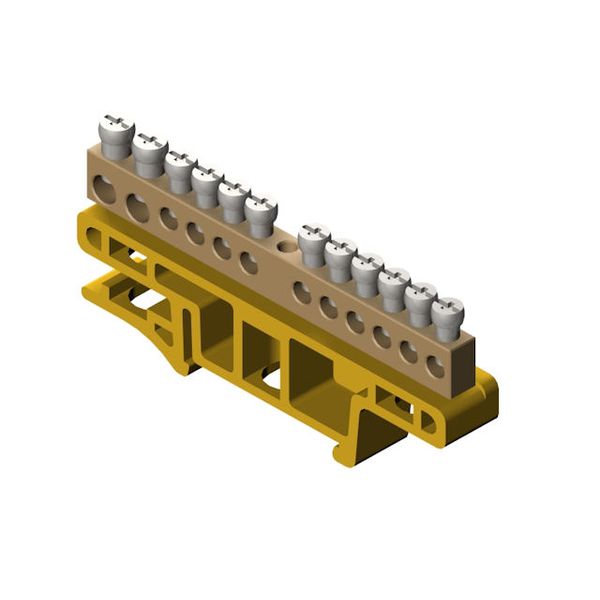 TERMINAL STRIP 12-WAY FOR DIN RAIL image 1