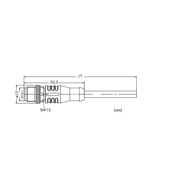 ETHERNET cable M12D plug straight 4-pole green image 4