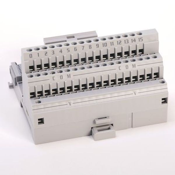 Allen-Bradley 1794-TB3TS Terminal Base, Flex I/O, 16 I/O Terminals, 10 Common Terminals, 4 +Voltage Terminals, CJC Temperature, Spring-Clamp, Open Style, DINMount, IP20 image 1