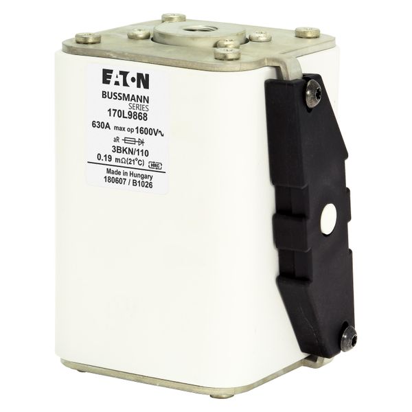 Fuse-link, high speed, 630 A, AC 1600 V, Size 3, 85 x 96 x 112 mm, aR, IEC, single indicator image 4