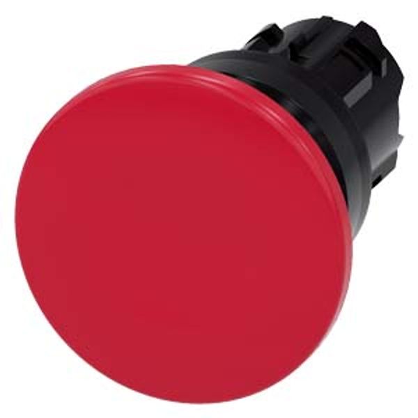 Mushroom pushbutton, 22 mm, round, plastic, red, 40 mm, momentary contact type, Z=50-unit packaging image 1