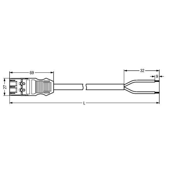 pre-assembled connecting cable Cca Plug/open-ended blue image 4