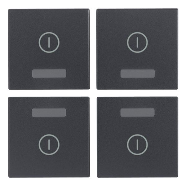 Four half-buttons 1M I/O symbols grey image 1