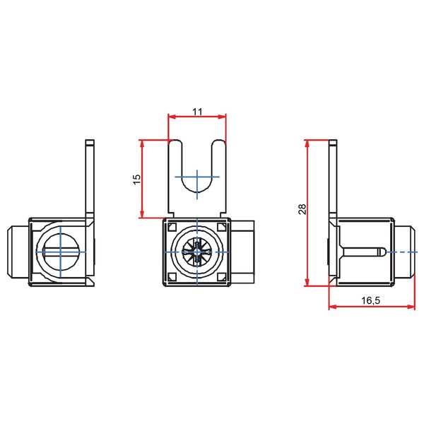 Connection Terminal, Fork, cross-wise, 6-25mmý, Short image 2