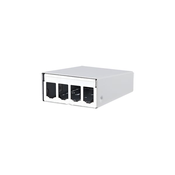 Modul surface mount housing 4 port pure white, unequipped image 2