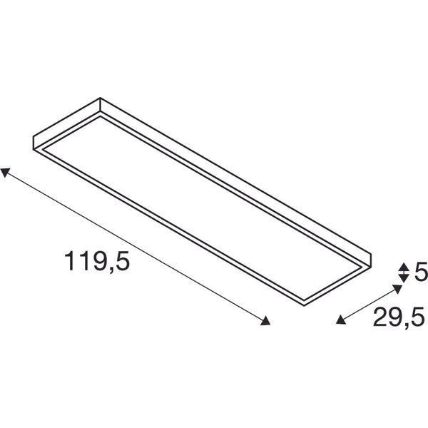 PANEL 1200x300mm LED Indoor ceiling light,4000K, silver-grey image 1