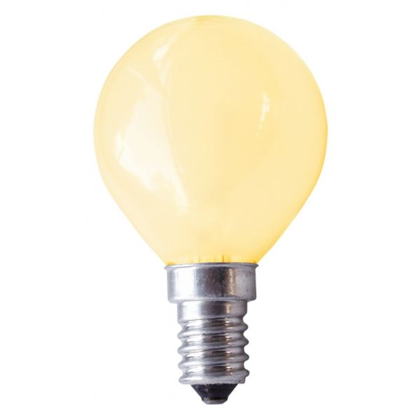 Incandescent Bulb E14 25W P45 silicone YELLOW image 1
