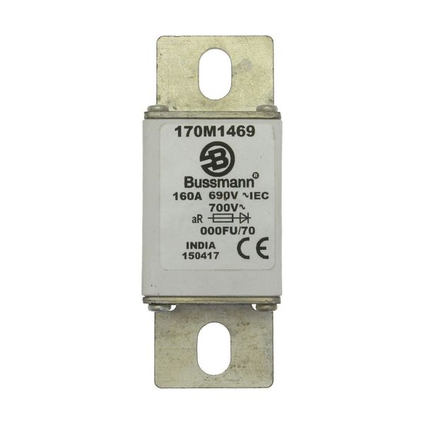 Fuse-link, high speed, 160 A, AC 690 V, size 000, 24 x 36 x 96 mm, aR, IEC image 11