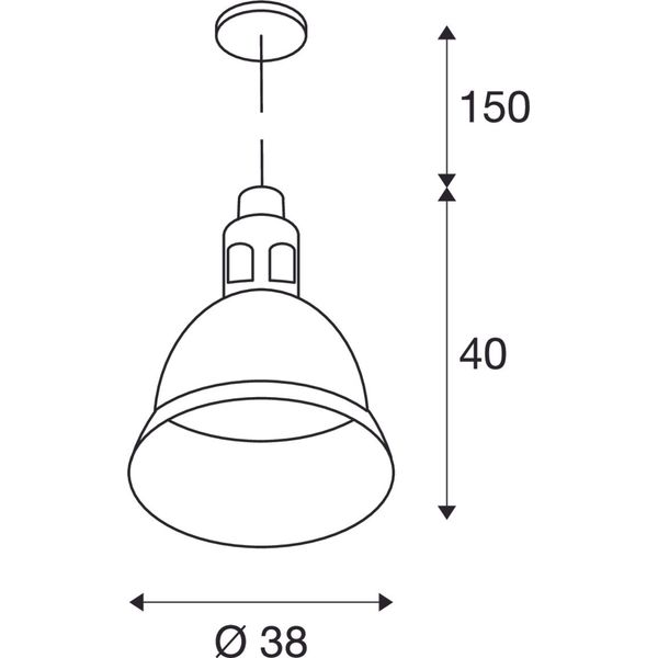 PARA 380 reflector luminaire, E27, max. 260W, black image 4