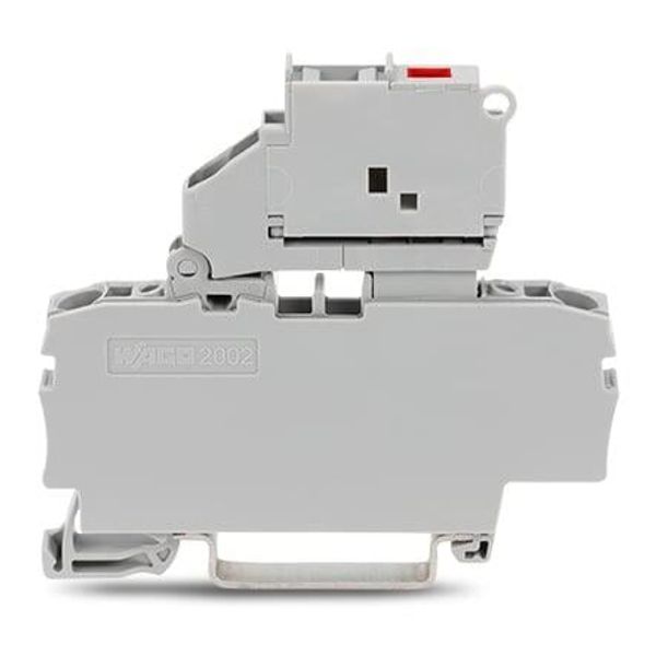 2002-1611/1000-541 2-conductor fuse terminal block; with pivoting fuse holder; with end plate image 1