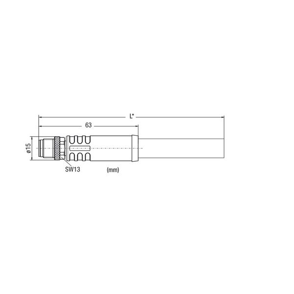 Power cable M12L plug straight 5-pole image 3