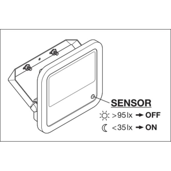 FLOODLIGHT PHOTOCELL 65 W 4000 K SYM 100 SL BK image 4