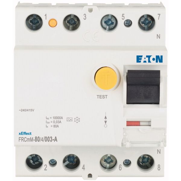 Residual current circuit breaker (RCCB), 80A, 4p, 30mA, type A image 2