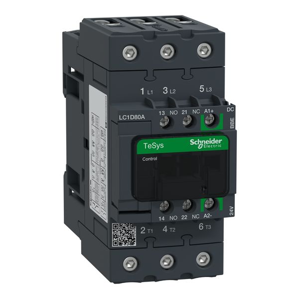 TeSys Deca contactor 3P 66A AC-3/AC-3e up to 440V coil 24V DC EverLink image 5