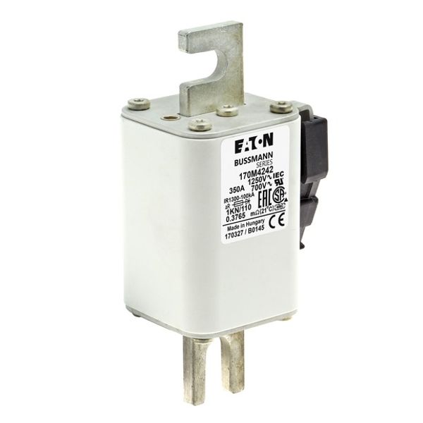 Fuse-link, high speed, 350 A, AC 1250 V, size 1, 53 x 69 x 138 mm, aR, DIN, IEC, single indicator image 6