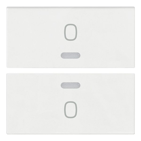 Two half-buttons 2M O symbol white image 1