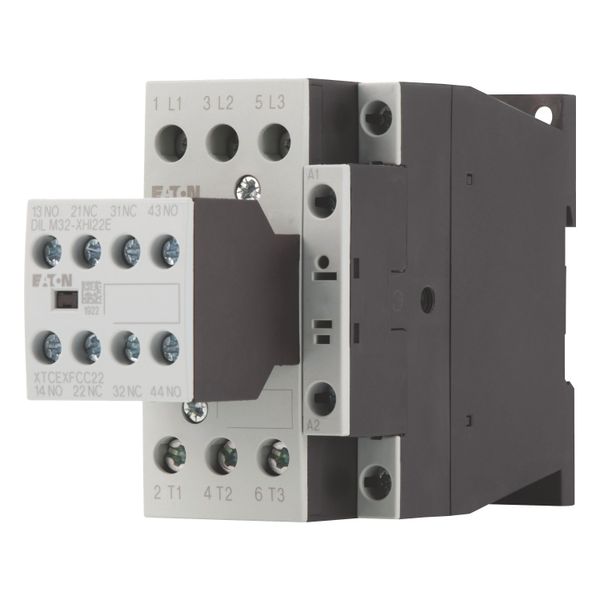 Contactor, 380 V 400 V 7.5 kW, 2 N/O, 2 NC, RDC 24: 24 - 27 V DC, DC operation, Screw terminals image 5