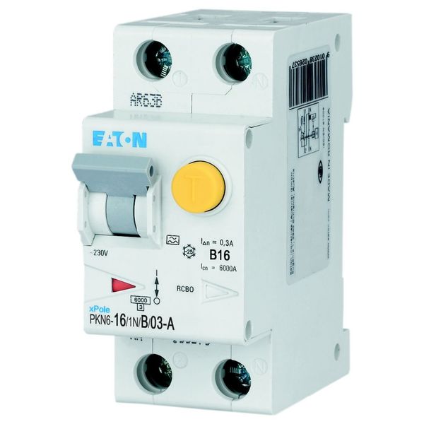 RCD/MCB combination, 16 A, 300 mA, MCB trip characteristic: B, 1p+N, RCD trip characteristic: A image 5