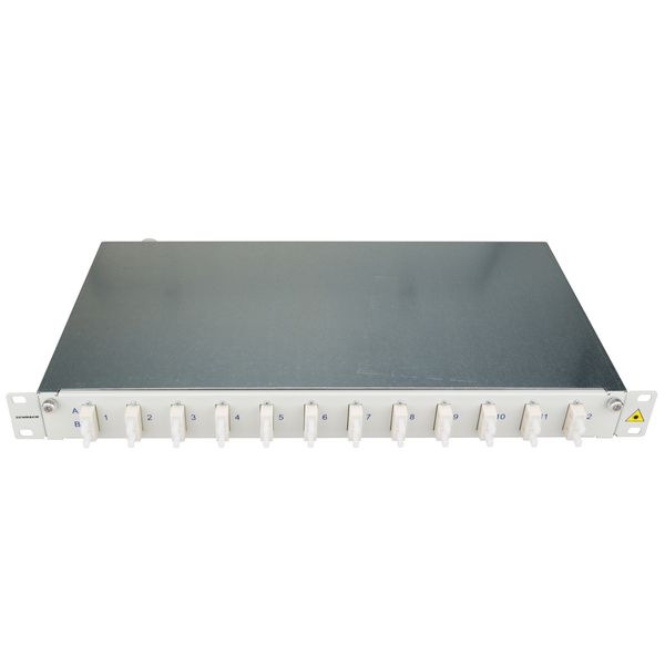 FO Patchpanel 19", 1U, sliding, for 8 fibers, SC, MM image 4