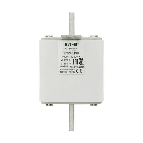 Fuse-link, high speed, 1000 A, AC 1250 V, size 3, 76 x 90 x 139 mm, aR, DIN, IEC, type T indicator image 13