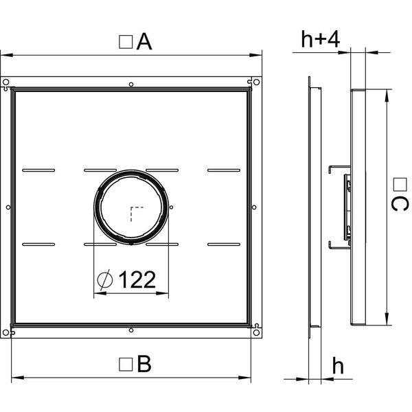 RKF2 SL1 V3 25 Heavy-duty frame cassette for tube 383x383x25 image 2