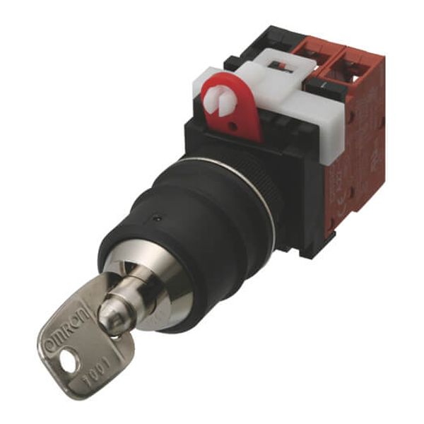 Safety Key Selector Switch, Operation Unit 2RL, SPST-NO/NC, Key 01 image 2