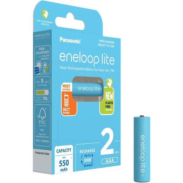 PANASONIC Eneloop Lite K-4LCCE AAA 550mAh BL2 image 1