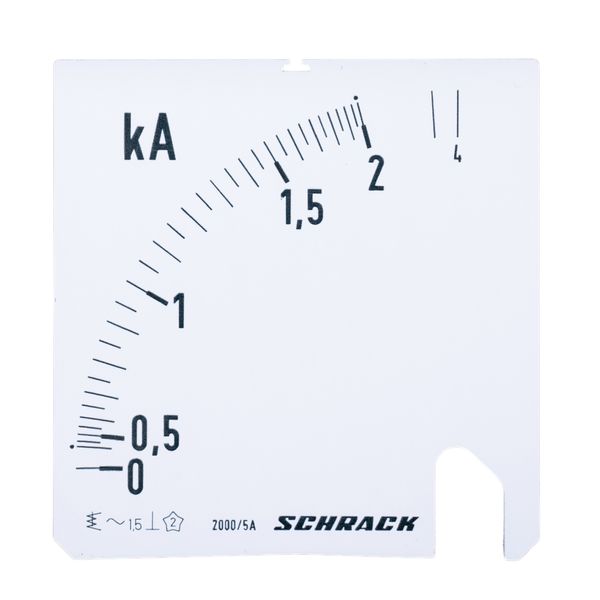 Scale Plate, 96x96mm, 2000/4000/5A AC image 1