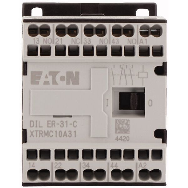 Contactor relay, 240 V 50 Hz, N/O = Normally open: 3 N/O, N/C = Normally closed: 1 NC, Spring-loaded terminals, AC operation image 2