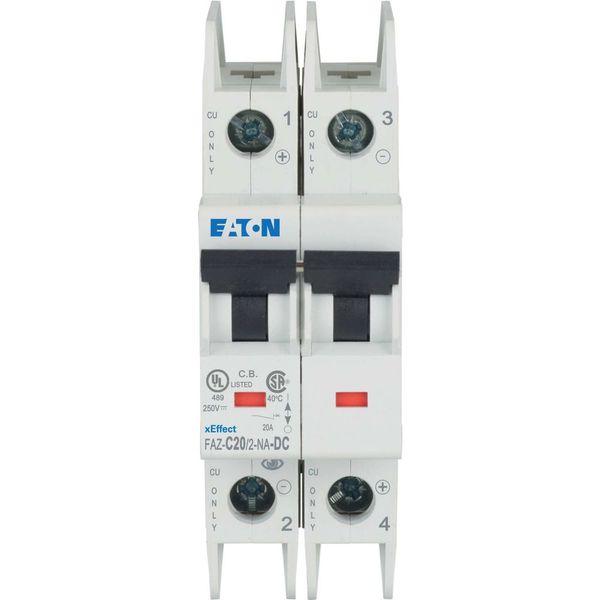 Miniature circuit breaker (MCB), 20 A, 2p, characteristic: C, DC image 7