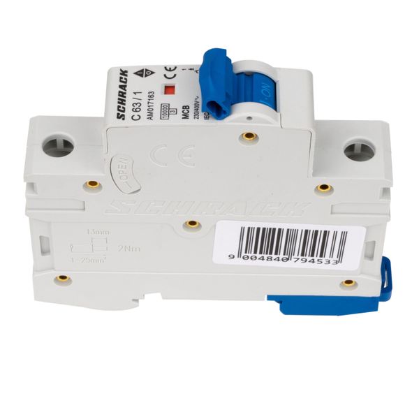 Miniature Circuit Breaker (MCB) AMPARO 10kA, C 63A, 1-pole image 3