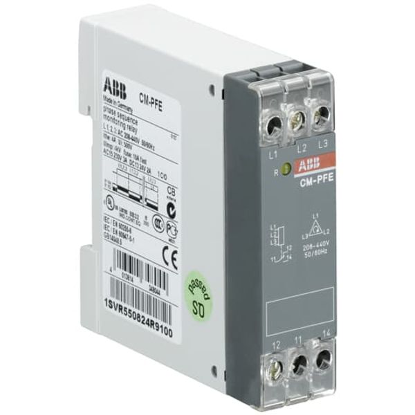 CM-PFE.2 Phase sequence monitoring relay 1c/o, L1-L2-L3=200-500VAC image 2