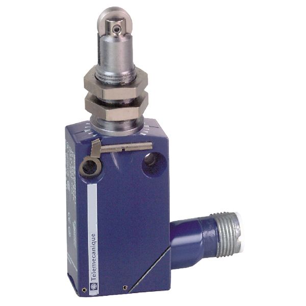 Limit switch, Limit switches XC Standard, XCMD, M12 steel roller plunger, 1C/O, snap, M12 image 1