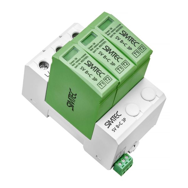 Varistor surge arresters SV B+C 3P SIMTEC for photovoltaic installations grey image 2