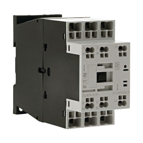 Contactor, 3 pole, 380 V 400 V 18.5 kW, 1 N/O, 1 NC, 220 V 50/60 Hz, AC operation, Push in terminals image 22