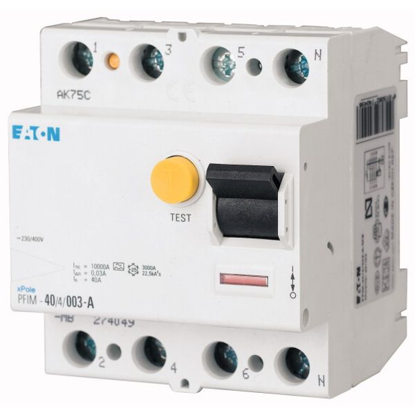 Residual current circuit breaker (RCCB), 25A, 4pole, 100mA, type A image 1