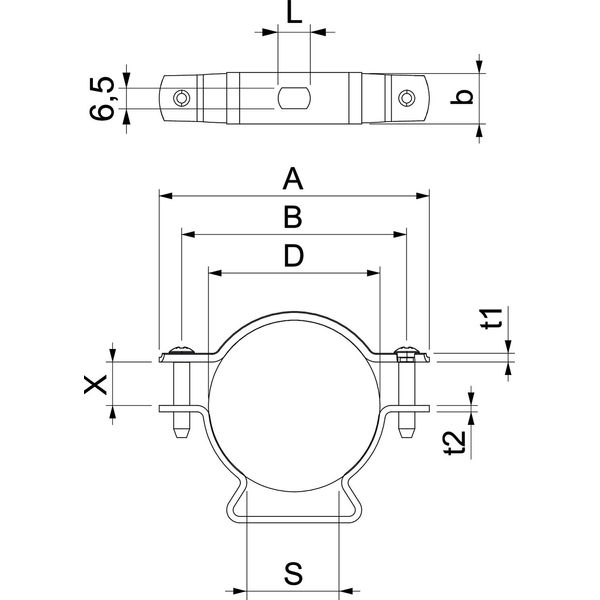 ASL 733 53 ALU Distance saddle with slot 44-53mm image 2