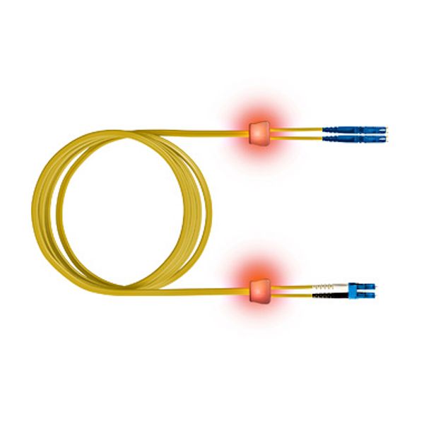 FO LED Patch Cord, Duplex, LCD/E2000, E09/125, OS2, 2m image 1