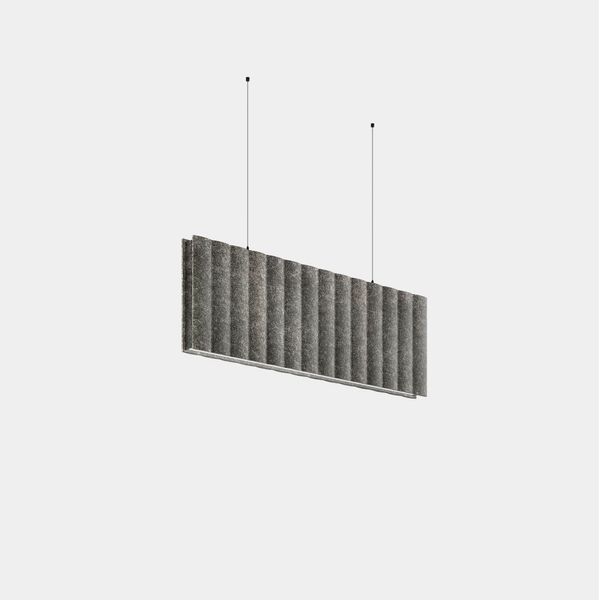 Lineal lighting system Infinite Pro Acoustic 1136mm Suspended Hexa-Cell 30.38W LED neutral-white 4000K CRI 80 DALI D4i Dark grey felt IP40 1373lm image 1