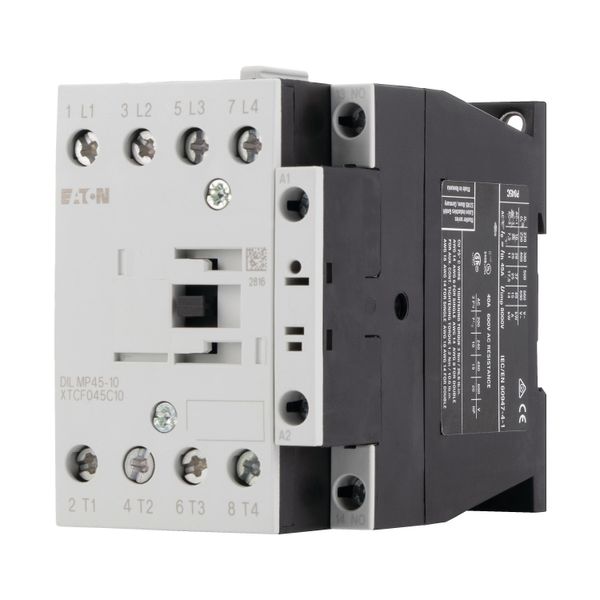 Contactor, 4 pole, AC operation, AC-1: 45 A, 1 N/O, 230 V 50 Hz, 240 V 60 Hz, Screw terminals image 12