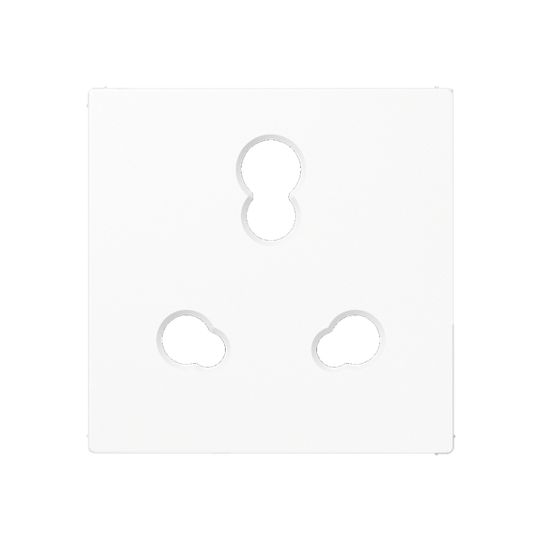 Centre plate for socket insert for India, thermoplastic, A range, white image 1