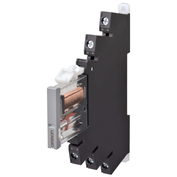 Slimline input relay 6 mm incl. socket, SPDT, 50 mA, Screw terminals, image 4